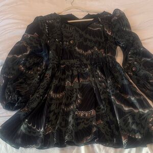 Ted Baker Black and Green Elegant Dress